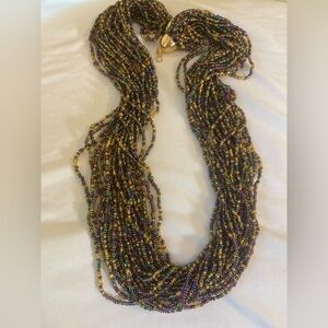 Joan Rivers Glass Seed Beads Multi Strands Torsade Vintage Necklace